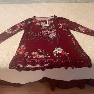 Qixing Women’s Long Sleeve Lace Blouse
